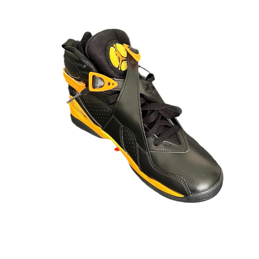 Jordan Black and Yellow Athletic Shoes